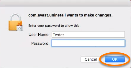 avast security for mac delete